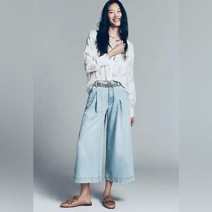 Anthropologie Pilcro Wide Leg Cropped Pants Sz 25